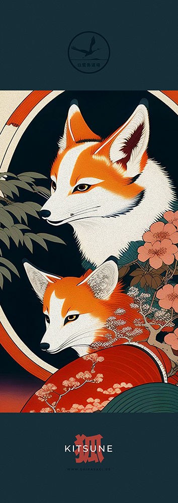 Shirasagi Shima Dojo Shop Dojo & Kunst Poster Design Kitsune