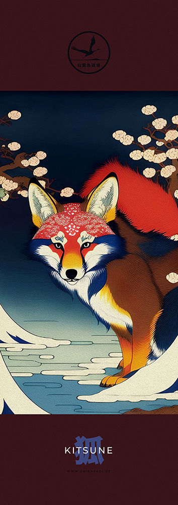 Shirasagi Shima Dojo Shop Dojo & Kunst Poster Design Kitsune