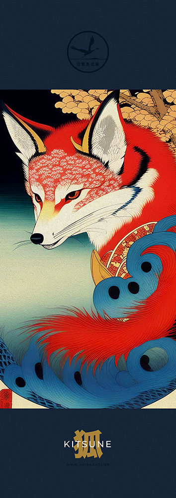 Shirasagi Shima Dojo Shop Dojo & Kunst Poster Design Kitsune