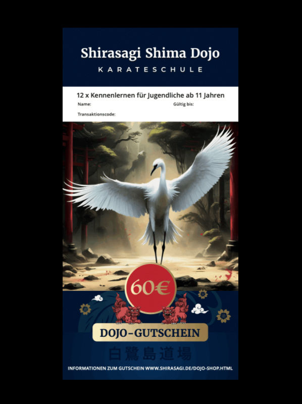 Gutscheine zum Kennenlernen im Shirasagi Shima Dojo