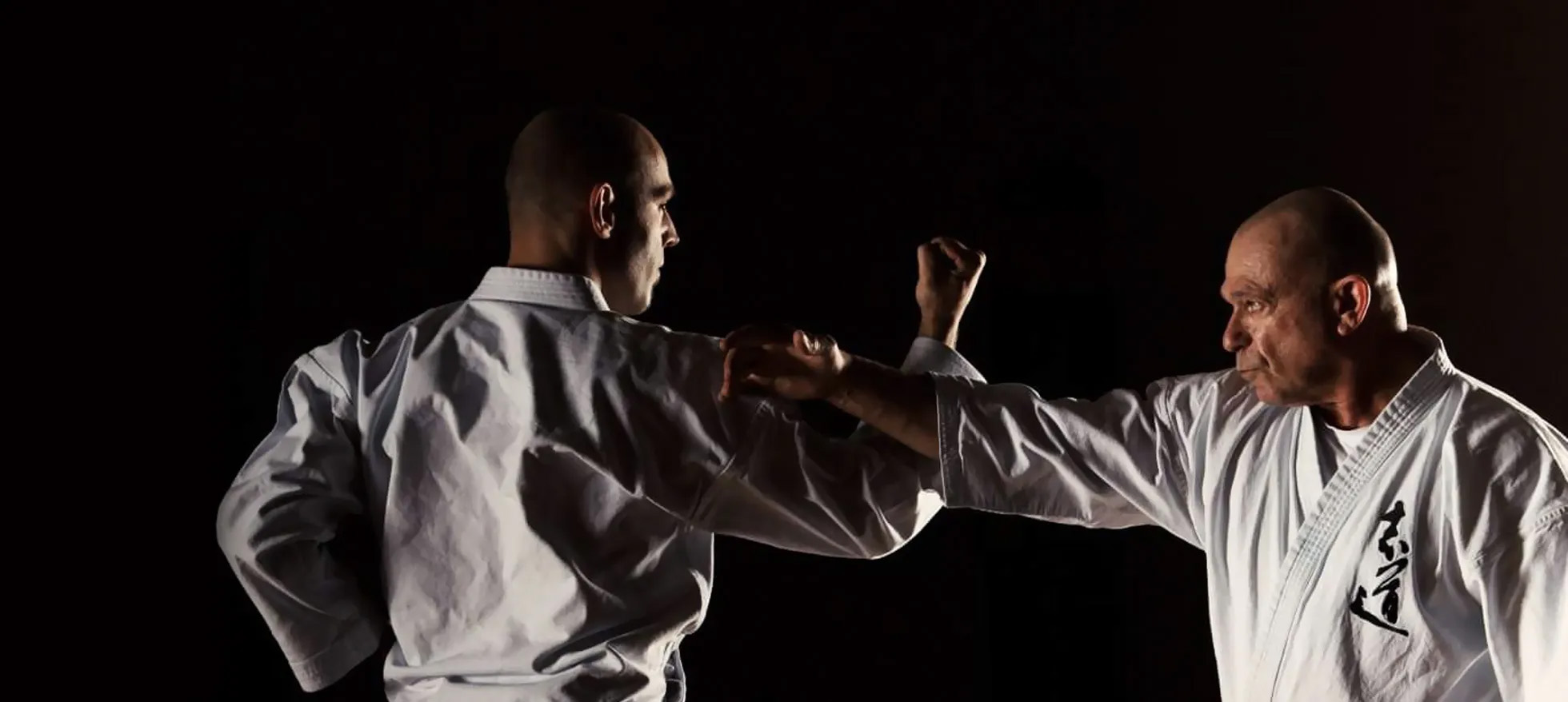 Sensei Joachim Laupp im Keiko mit David Deinert